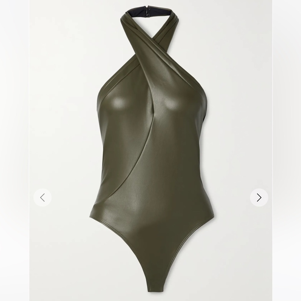 ALIX NYC NWT Oliver Body Suit in Pine Green Halter Style #34032 Women’s Size XS